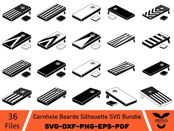 A Cornhole Boards SVG Bundle for Graphics & Illustrations