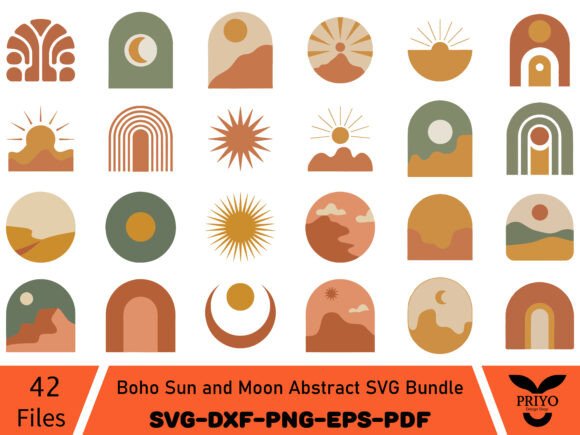 A Designer's Review of Boho Sun and Moon Graphics for Branding