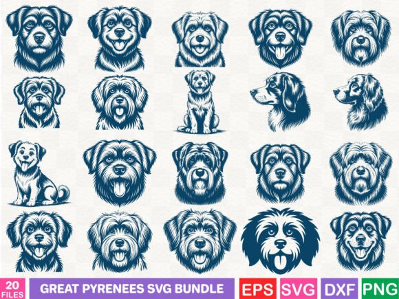 A Professional Designer's Take on the Great Pyrenees SVG Graphics Bundle