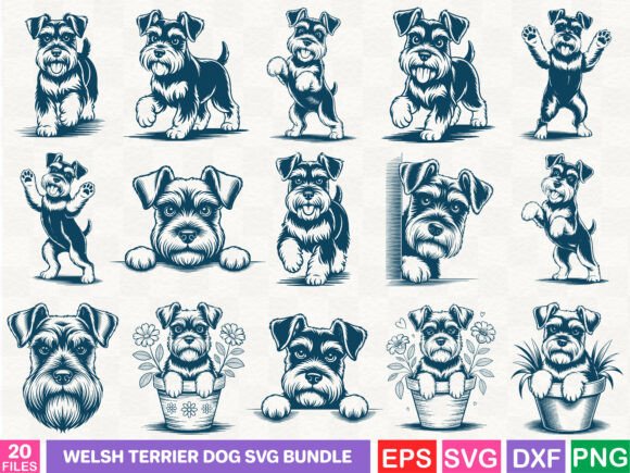A Welsh Terrier SVG Bundle for Crafters & Etsy Business Owners