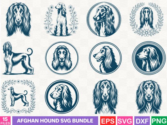 Afghan Hound Graphics: A Publisher's Review of This Illustrations Bundle