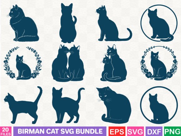 Birman Cat SVG Bundle: Versatile Graphics for Illustrations