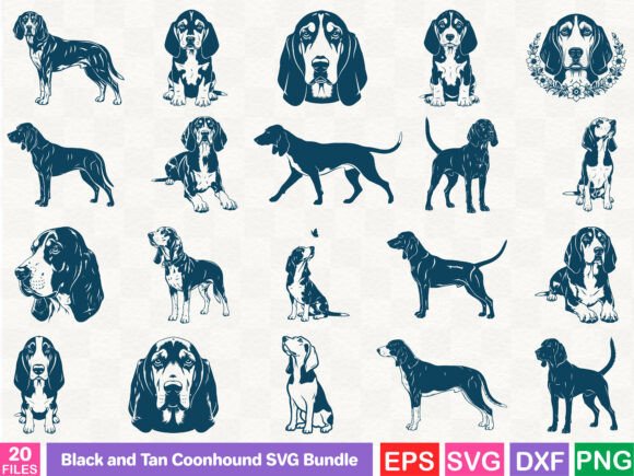 Black and Tan Coonhound SVG Bundle: A Versatile Graphics Set