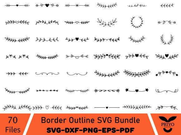Border Outline SVG Bundle: Elevate Your Graphics and Decorative Elements