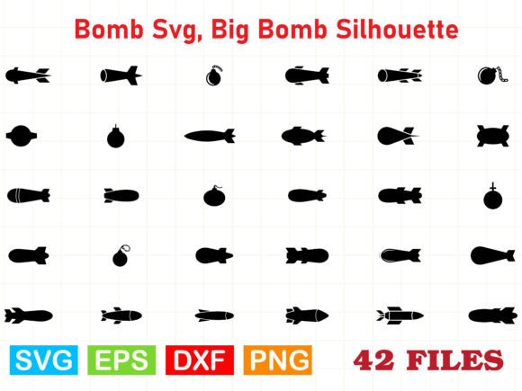 Crafting with Bold Graphics: The Bomb Silhouette SVG