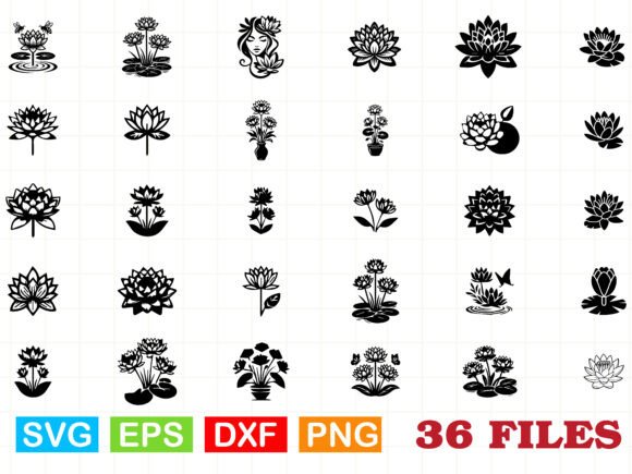 Evaluating the Waterlily Flower SVG Bundle for Branding Graphics