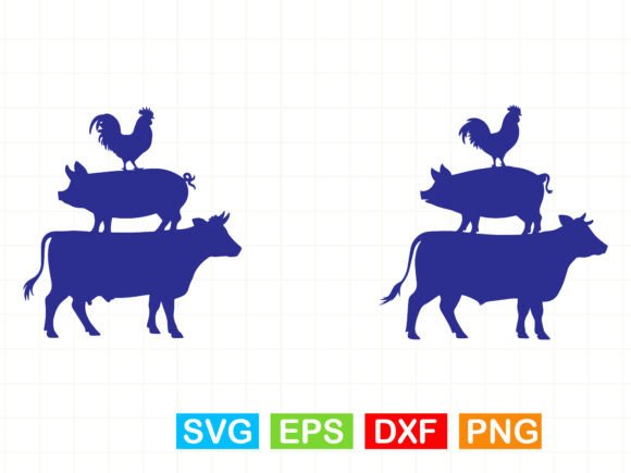 Farm Animal SVG Cow and Pig Graphics for Creative Projects