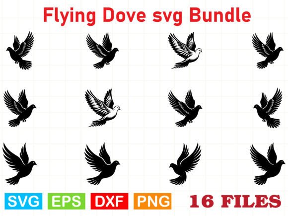 Flying Dove SVG Bundle: A Graphic Asset for Illustrations