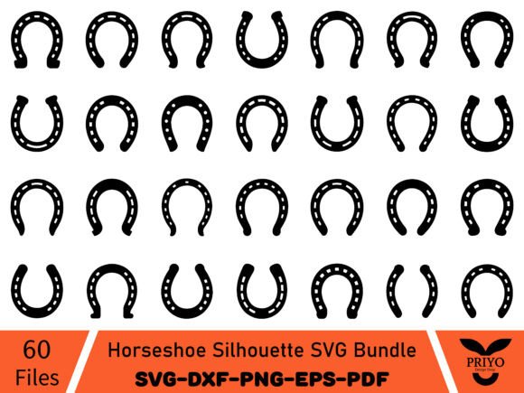 Horseshoe Silhouette Graphics for Brand Illustrations