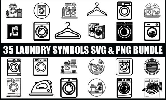 Laundry Symbols SVG PNG Bundle: A Must-Have for Crafters
