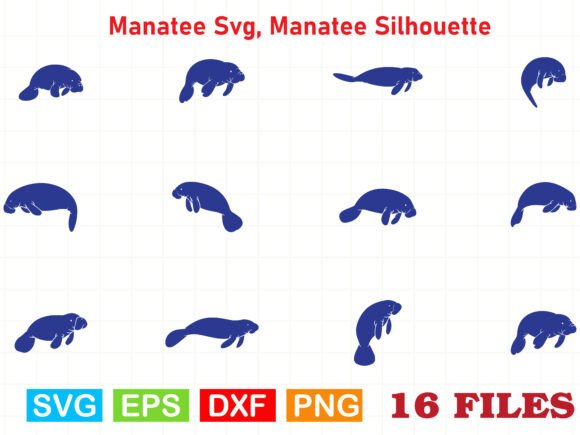 Manatee SVG: A Silhouette Graphic for Editorial Charm