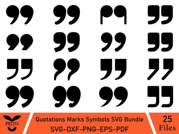 Quotations Marks SVG Bundle for Brand Packaging & Graphics