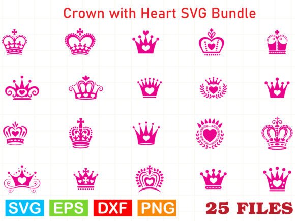 Review: Crown with Heart SVG Bundle for Creative Graphics