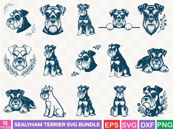 Sealyham Terrier SVG Bundle: A Charming Graphics Set