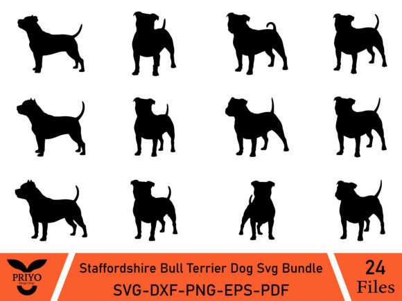 Staffordshire Bull Terrier Dog Svg: Creative Graphics & Illustrations